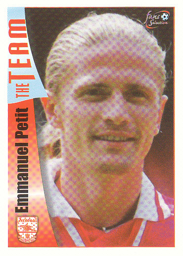 Emmanuel Petit Arsenal 1997/98 Futera Fans' Selection #26